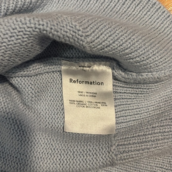Icy blue Reformation sweater worn once - Picture 5 of 5